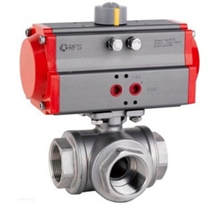Pneumática de Esfera 3 vias Roscada 1/2″ a 2″”